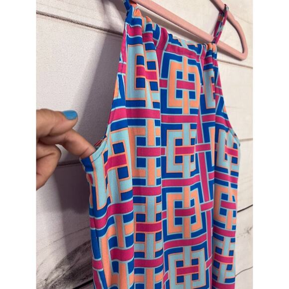 Crown & Ivy Dress Size SM Geometric Shapes Multicolor - Picture 2 of 5